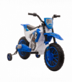 Kids Electric Motorbike Ride-On Motorcycle Training Wheels - Blue 12V 3-5 Years