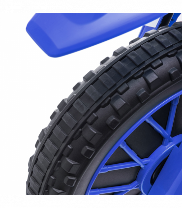 Kids Electric Motorbike Ride-On Motorcycle Training Wheels - Blue 12V 3-5 Years