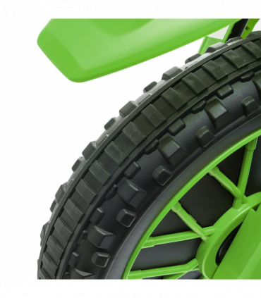 Kids Electric Motorbike 12V Ride-On Motorcycle Training Wheels - Green 3-5 years