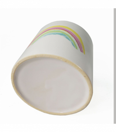 12cm Ceramic Rainbow Multicolour Ceramic Planter