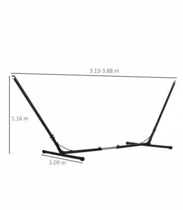 12ft/3.8m Hammock Stand Adjustable Universal Fit Garden Camping Picnic