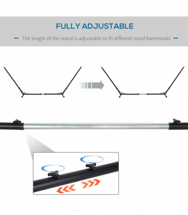 12ft/3.8m Hammock Stand Adjustable Universal Fit Garden Camping Picnic