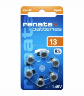 13 ZA RENATA HEARING AID BATTERIES 6PK