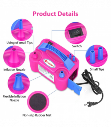 13000pa Electric Balloon Inflator Pump With Dual Nozzle Party Air Blower Xmas UK