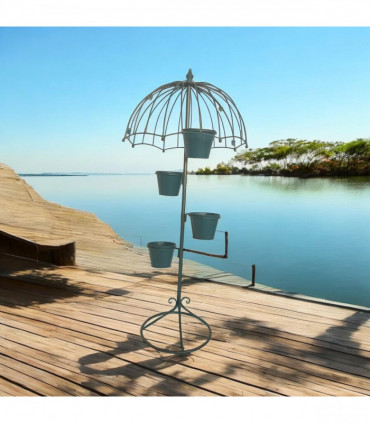 130CM BLUE METAL GARDEN PLANTER