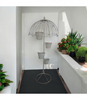 130CM CREAM METAL GARDEN PLANTER