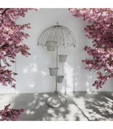 130CM CREAM METAL GARDEN PLANTER