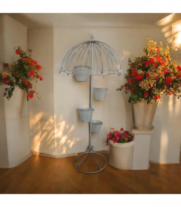 130CM CREAM METAL GARDEN PLANTER