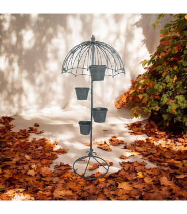 130CM GREY METAL GARDEN PLANTER