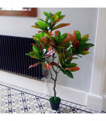 130cm Artificial Codiaeum Multicoloured Tree