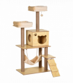 130cm Cat Tree for Indoor Cats, Multi-Level Plush Cat Tower