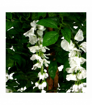 130cm Luxury Artificial Wisteria Tree White Flowers Premium Range