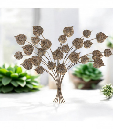131CM METAL WALL DECOR LEAVES