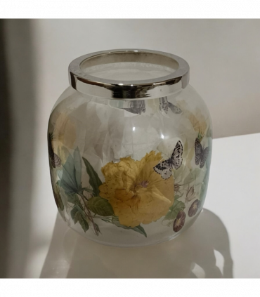 13CM GLASS FLOWER VASE