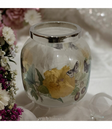 13CM GLASS FLOWER VASE