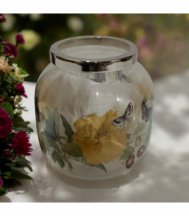 13CM GLASS FLOWER VASE