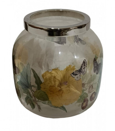 13CM GLASS FLOWER VASE