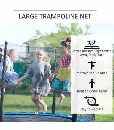 13FT Trampoline Replacement Spare Net Safety Enclosure Net Surround Net