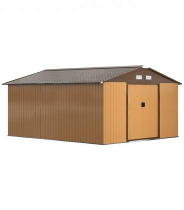 13ft x 11ft Metal StorageFoundation Vent Doors Yellow