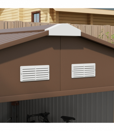 13ft x 11ft Metal StorageFoundation Vent Doors Yellow