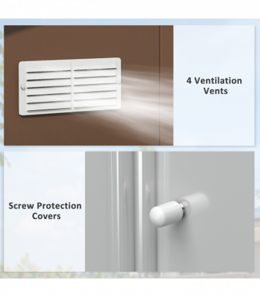 13ft x 11ft Metal StorageFoundation Vent Doors Yellow