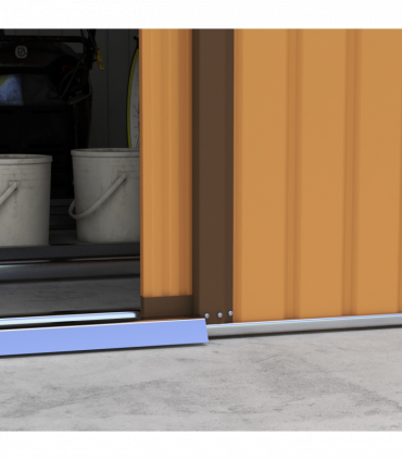 13ft x 11ft Metal StorageFoundation Vent Doors Yellow