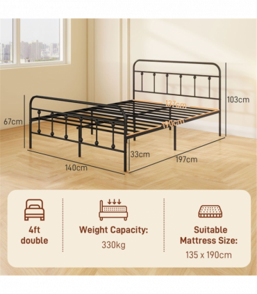 140cm Metal Bed Frame
