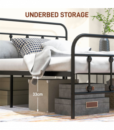 140cm Metal Bed Frame