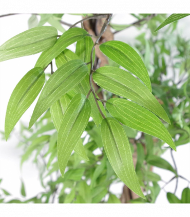 140cm Realistic Artificial Japanese Fruticosa Tree Ficus Tree Gold Metal Brushed Brass Planter