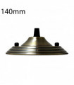 140mm Single Outlet Drop Metal Front Fitting Ceiling Rose~1452