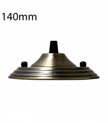 140mm Single Outlet Drop Metal Front Fitting Ceiling Rose~1452