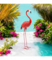 150CM PINK METAL FLAMINGO