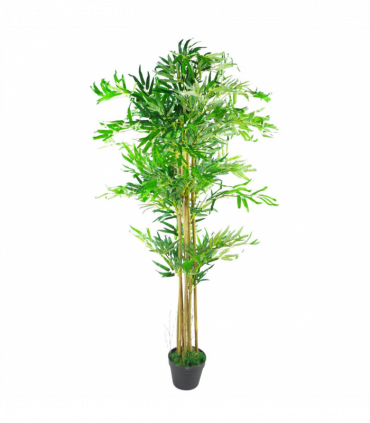 Artificial Bamboo Plant XL 150cm (5ft) Natural Look with Copper Metal Planter
