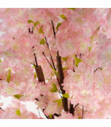 Artificial Pink Blossom Tree 150cm Pink Plastic Pot Fully Assembled Display