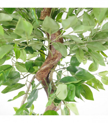 150cm Twisted Trunk Artificial Japanese Fruticosa Ficus Tree Copper Planter