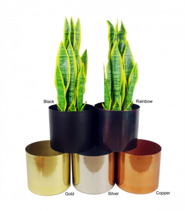 150cm Twisted Trunk Artificial Japanese Fruticosa Ficus Tree Copper Planter