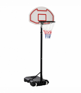 155-210cm Height Adjustable Basketball Stand Backboard Portable w/ Net HOMCOM