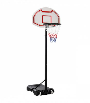 155-210cm Height Adjustable Basketball Stand Backboard Portable w/ Net HOMCOM