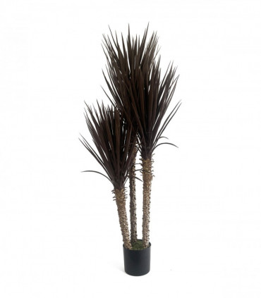 155cm UV Resistant Artificial XL Triple Yukka Tree Plant Spiky Tree Triple Dark