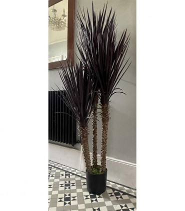 155cm UV Resistant Artificial XL Triple Yukka Tree Plant Spiky Tree Triple Dark