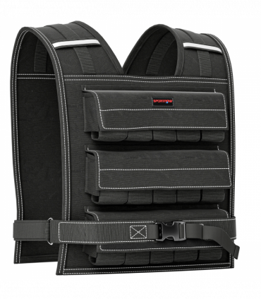 15KG Adjustable Weighted Vest with 15 Metal Weights, Running Weight Vest