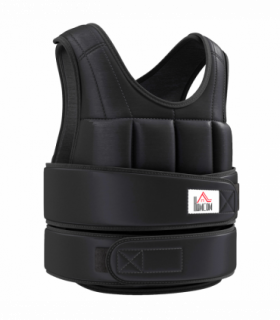 15KGS Adjustable Weight Vest Running Gym Training Weight Loss, Black HOMCOM