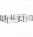 Steel Grey 16 Panels Heavy Duty Puppy Play Pen for Small, Medium Dogs 80Hcm