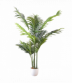 160cm Artificial Palm Tree with 15 Leaves in White Pot