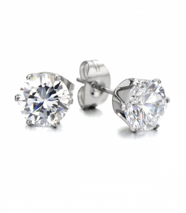 16th Birthday Cubic Zirconia Silver Earrings & Gold Balloons Mini Gift Hamper