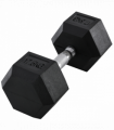 17.5KG Single Rubber Hex Dumbbell Portable Hand Weights Home Gym HOMCOM