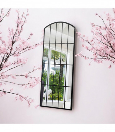 170CM CAST IRON BLACK WALL MIRROR