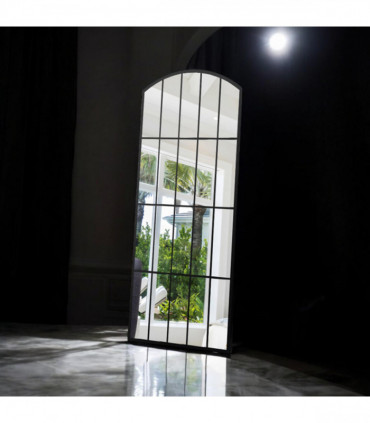 170CM CAST IRON BLACK WALL MIRROR