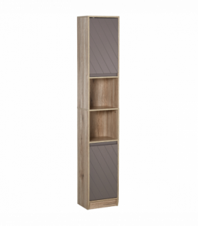 170cm Freestanding Storage Cabinet Slimline Unit w/ 2 Cupboards 2 Compartments