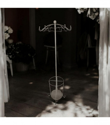 172CM CREAM METAL COAT STAND/ UMBRELLA HOL